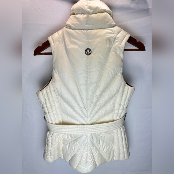 Lululemon 10 Get Down Vest Ghost Magnum Gray White Peacock Reversible Size 4 - Picture 2 of 7